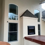 Painting Stucco in the back of the house