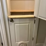 installed dutch-door and cat door