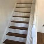 Stair cap installation for a townhouse