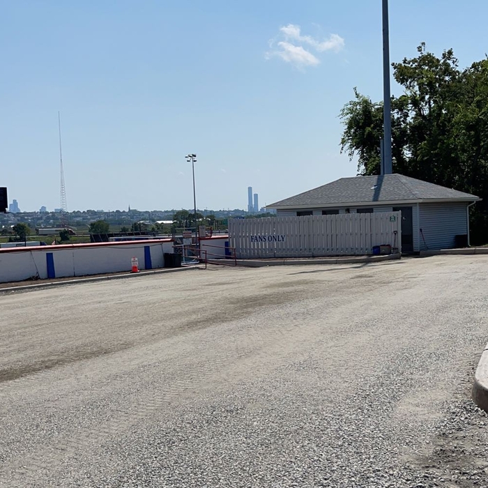 Parking lot graded with 200 tons of DGA