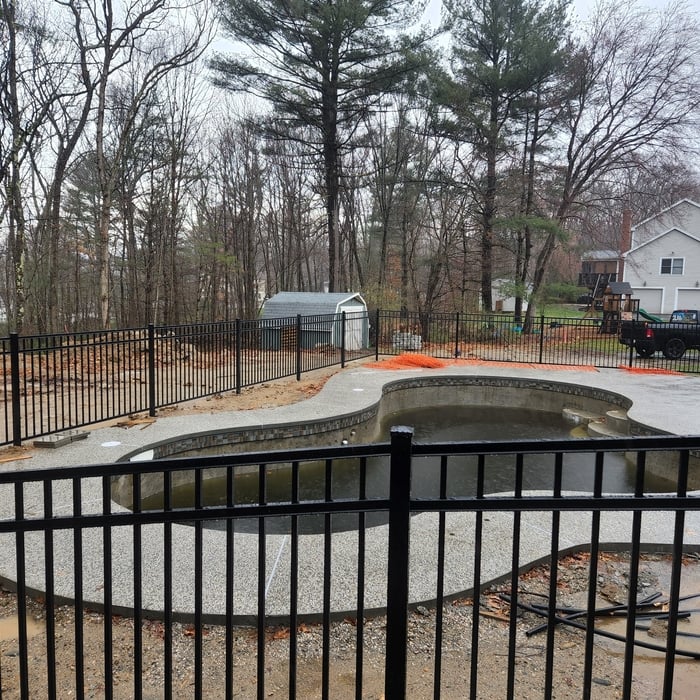 Pool code Fence with 2 gates