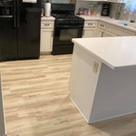 After picture of our customers kitchen. Updated to waterproof luxury vinyl.