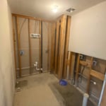 Removed old sheets of drywall