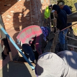 Pouring steps and flower pots