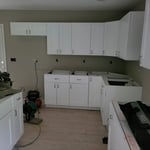Cabinet and flooring install