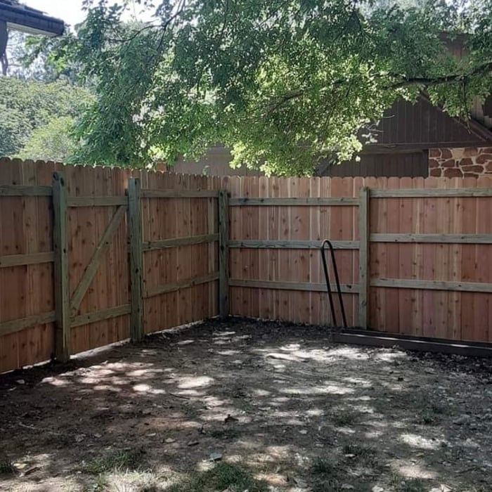 Privacy and chainlink install eith tree removal