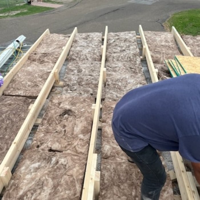 Carpentry work going