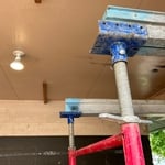 Shoring the roof while we remove everything else