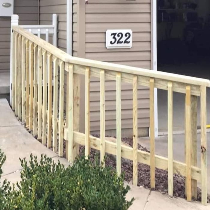 Handicap accessible railing