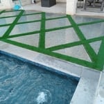 Turf around pool