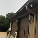 Installation of seamless, gutters and downspouts.