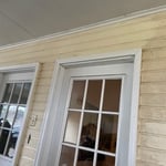 Exterior cleaning of the house is in progress. Before the cleaning and after.