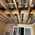 Heavy tree damage to house