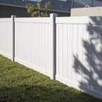 6' Tall White Vinyl Privacy Fence