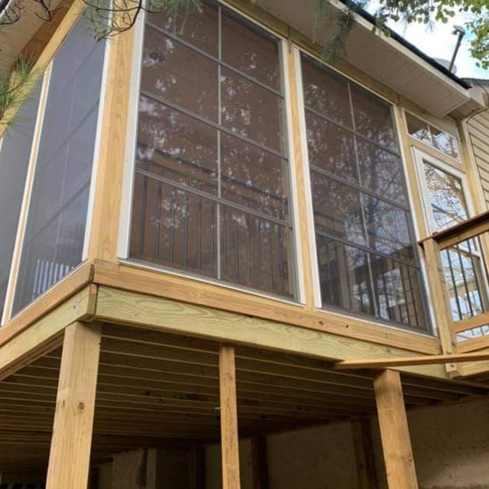 Deck and ezbreeze sunroom