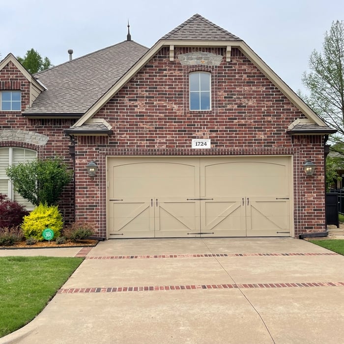 Garage door wood repair and painting