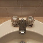 Before and after bathroom sink