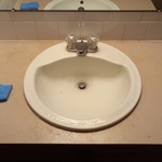 Before and after bathroom sink