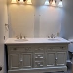 New vanity back splash on back order. Watch what you order and double check for damage’s