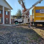 Unloading 16k out 18 wheeler into Penske into house
