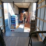 Unloading 16k out 18 wheeler into Penske into house
