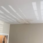 Water damage in bedroom