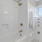 White Subway Tub Surround