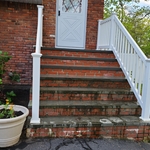 Entrance Powerwash, Door painted, Railings Installed