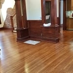 Sand and finish pine flooring.