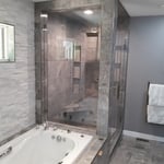 Custom tiled shower