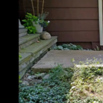 Old walkway removed replaced with designed rocks and interlocking stones