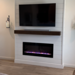 Custom buildout for electric fireplace and TV