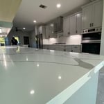 A cool look from the new Quartz countertops.