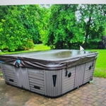 Photo of jacuzzi that was being hauled out.