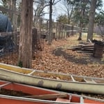 We tore down the entire 500'wood fence and assembled front and back fence .