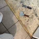 Here is the old, incorrectly installed transition that was here before.