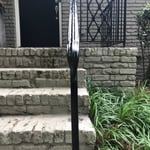 Cast Iron Lambs Tongue Rewelded to Handrail