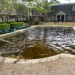 Massive cleanup, chemicals, make ready for swimming.