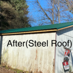 Installation of steel roof
