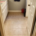 Shower and floor tiling, two bathrooms.
