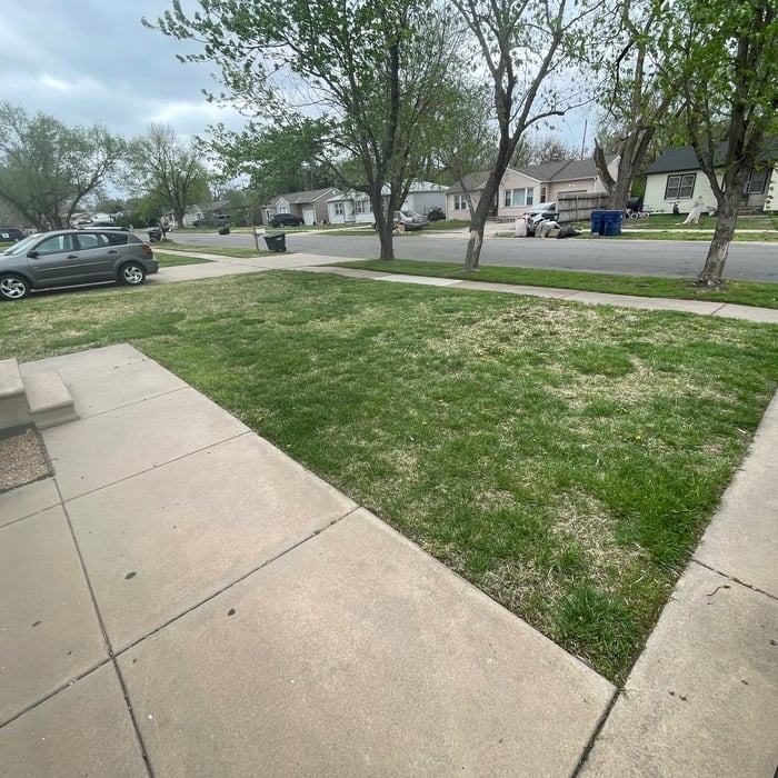 Sky view of finish lawn