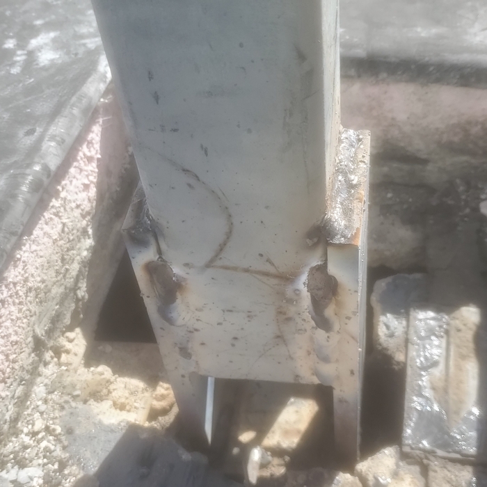 Welding penetration on existing roof