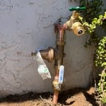 New 3/4” PRV with shut off and hose bib