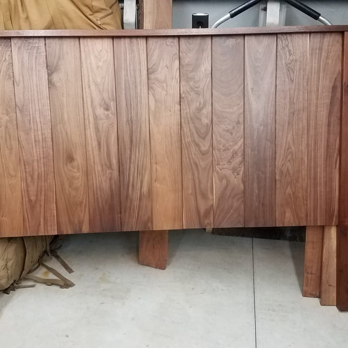 Walnut headboard
