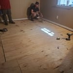 Replace and repair flooring and subflooring
Repair sheetrock as needed