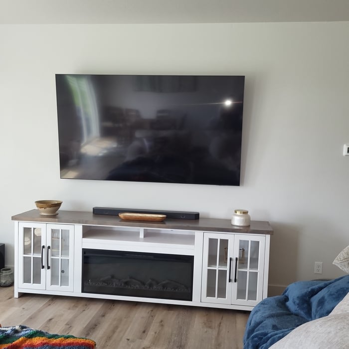 TV install with hiding cables