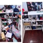 Child room storage cleanup and organized.