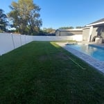 Area for gazebo to be installed is the lawn next to the pool