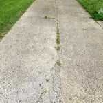 Before drive way cleaning