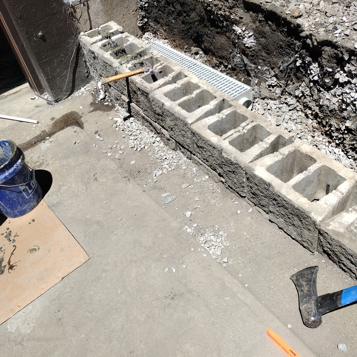 Drain install and cover in
